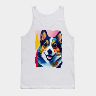 Cute Corgi Dog Portrait Tank Top